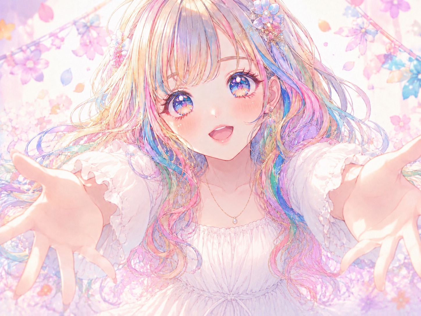 両手を広げる名無しちゃん